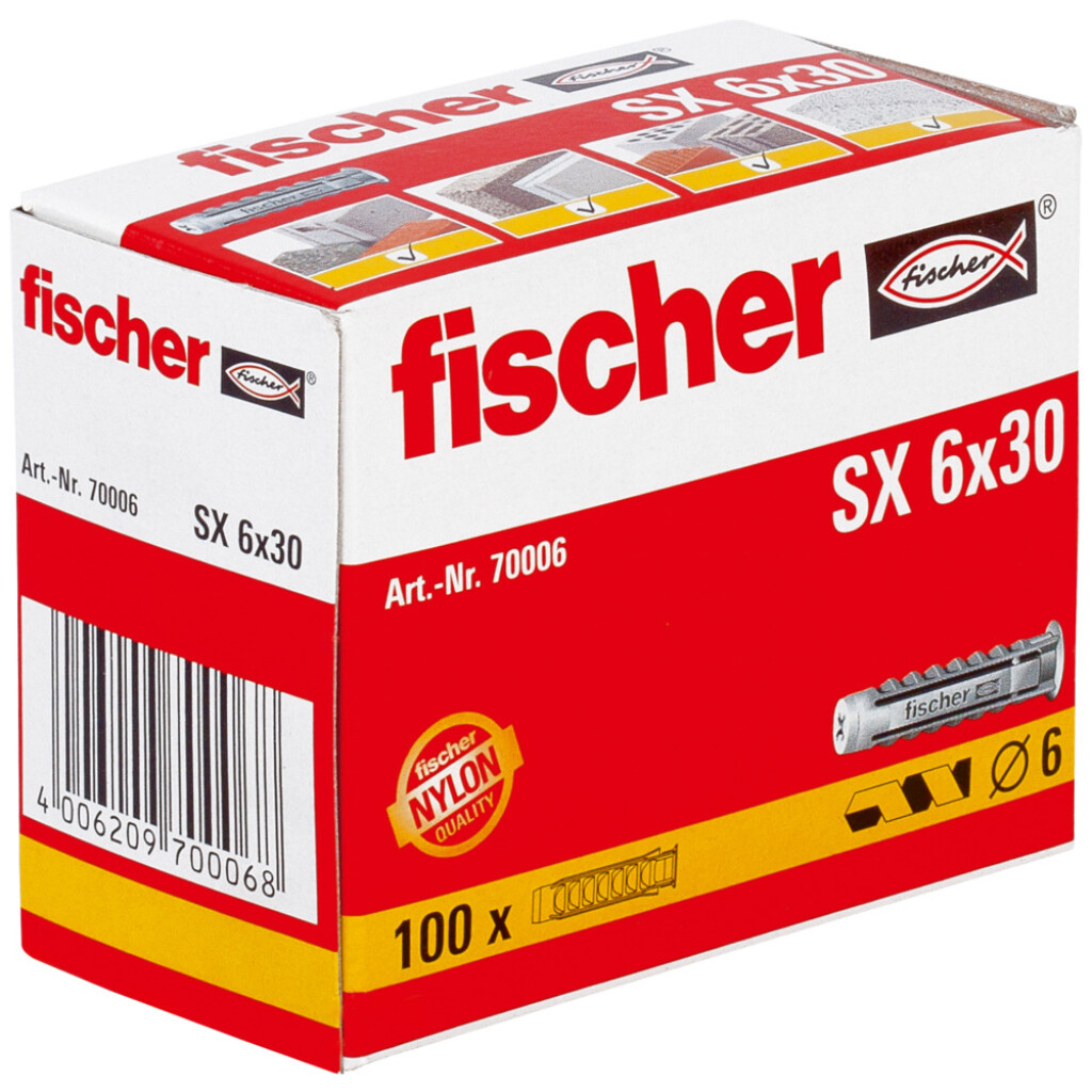 FISCHER Dübel  SX  6x 30 Art.-Nr. 70006